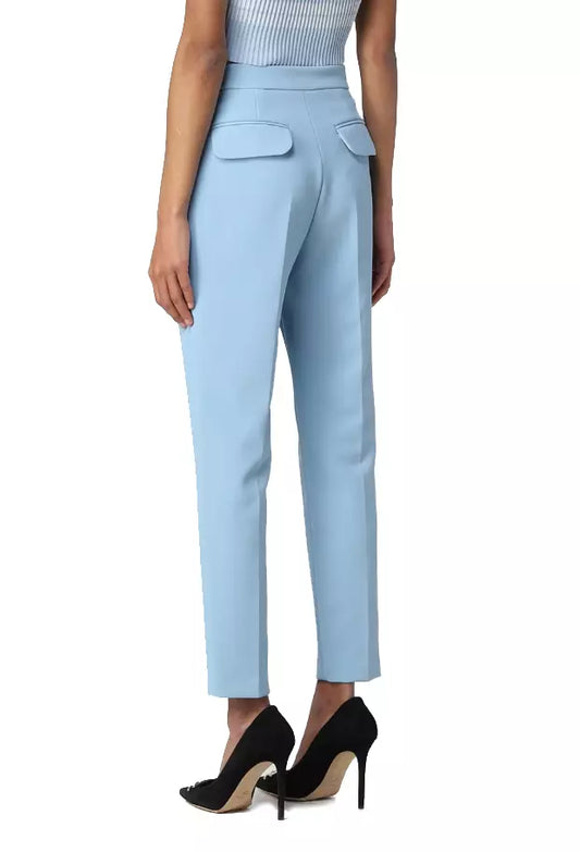 Elisabetta Franchi Chic High-Waisted Stretch Crepe Trousers