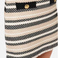 Elisabetta Franchi Chic Herringbone Miniskirt with Tufted Hem