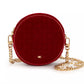 Elisabetta Franchi Velvet Matelassé Chain Shoulder Bag