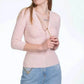 Elisabetta Franchi Chic Pink Lyocell Sweater for Elegant Evenings