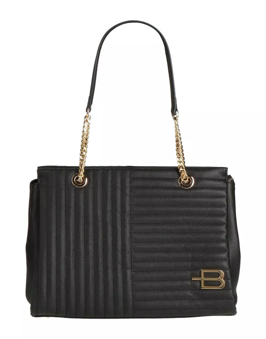 Baldinini Trend Elegant Leather Shopper with Logo Hardware