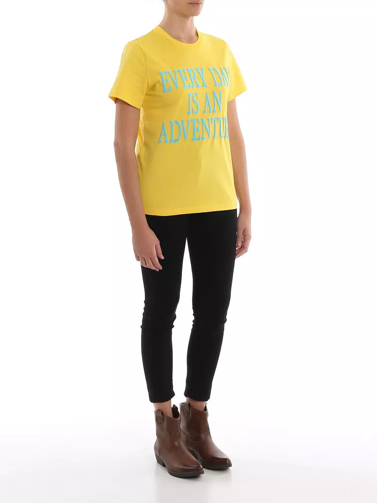 Alberta Ferretti Sunshine Yellow Logo Cotton Tee