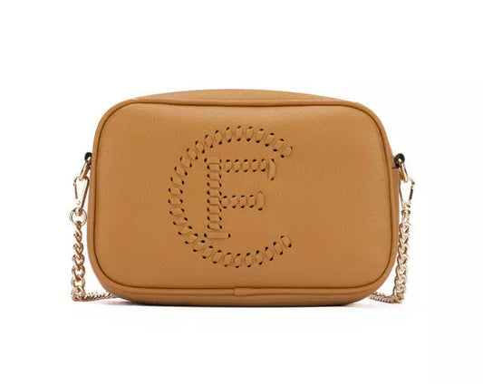 CRISTINAEFFE Chic Faux Leather Crossbody with Gold Accents