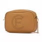 CRISTINAEFFE Chic Faux Leather Crossbody with Gold Accents