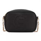 CRISTINAEFFE Elegant Black Faux Leather Shoulder Bag