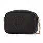 CRISTINAEFFE Elegant Black Faux Leather Shoulder Bag