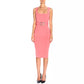 Elisabetta Franchi Sleeveless Belted Dress in Pink