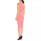 Elisabetta Franchi Sleeveless Belted Dress in Pink