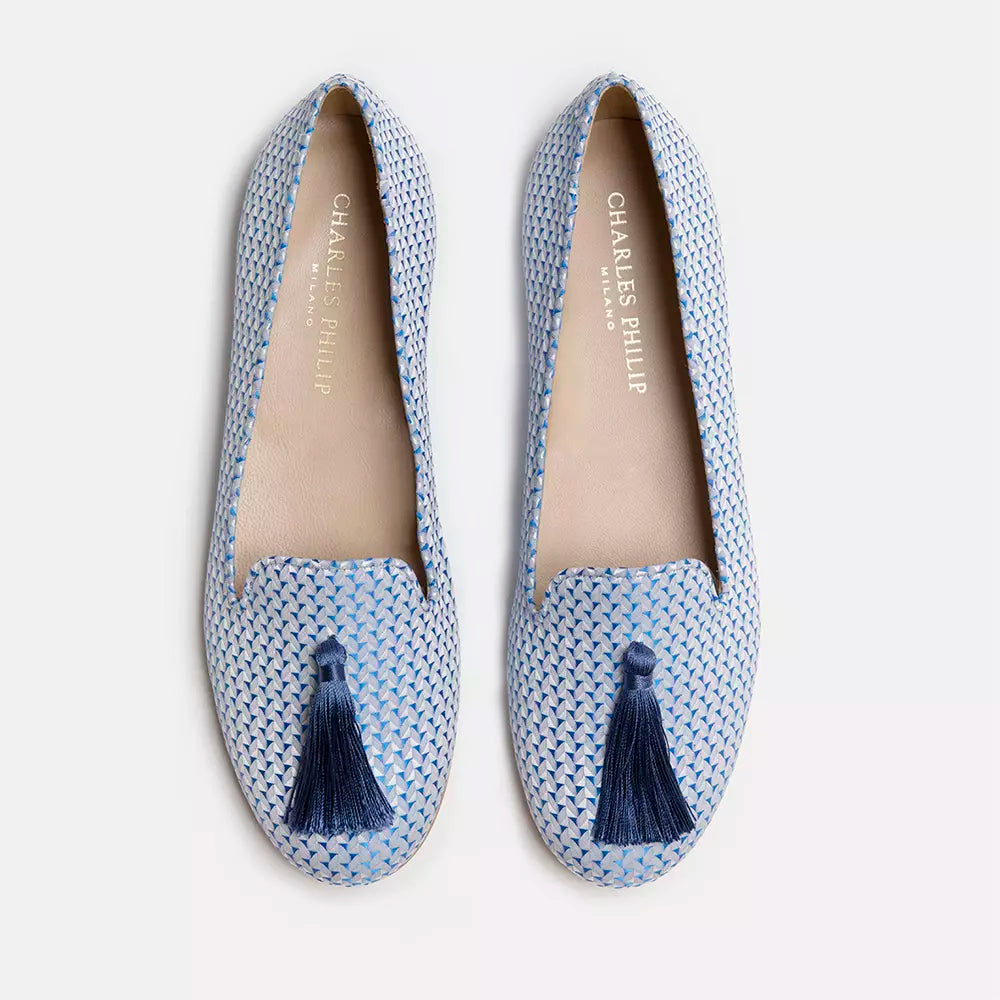 Charles Philip Exquisite Silk Alba Loafers