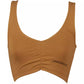 Hinnominate V-Neck Stretch Cotton Top in Brown