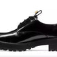 Stuart Weitzman Chic Patent Leather Loafers with Lace Closure