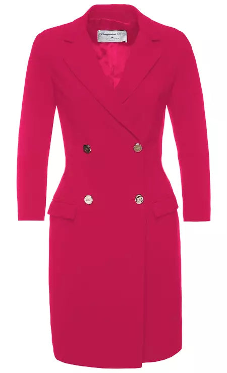 Elisabetta Franchi Elegant Fuchsia Double-Breasted Jacket