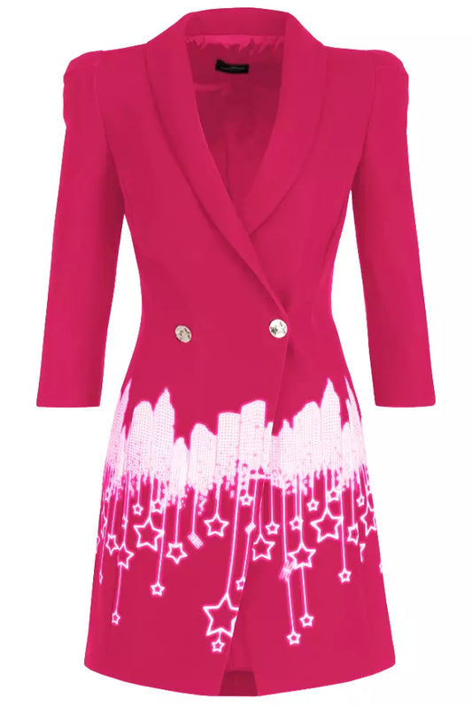 Elisabetta Franchi Chic Fuchsia Double-Breasted Jacket