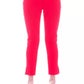 Elisabetta Franchi Chic Pink Crepe Trousers with Side Chain Detail