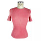 Elisabetta Franchi Peony Pink V-Neck Logo Tee