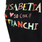 Elisabetta Franchi Chic Black Cotton Sweatshirt with Front Print