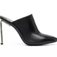 Off-White Chic Squared Toe Calfskin Sabot