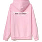 Comme Des Fuckdown Chic Pink Cotton Hooded Sweatshirt with Palm Print