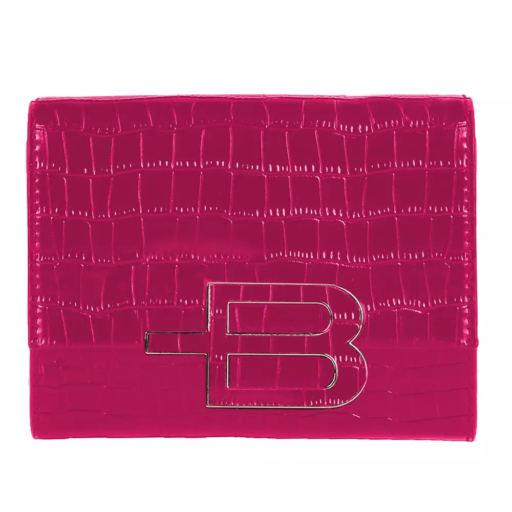 Baldinini Trend Elegant Fuchsia Python Print Shoulder Bag