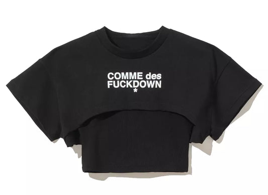 Comme Des Fuckdown Chic Cotton Hooded Sweatshirt with Striking Prints