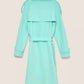 Hinnominate Elegant Light Blue Double-Breasted Trench Coat