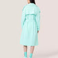 Hinnominate Elegant Light Blue Double-Breasted Trench Coat