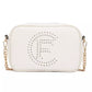 CRISTINAEFFE Elegant White Faux Leather Shoulder Bag