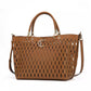 CRISTINAEFFE Elegant Faux Leather Weave Handbag