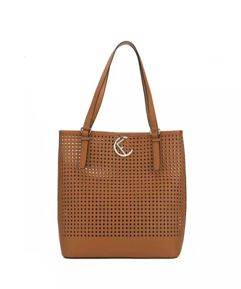 CRISTINAEFFE Chic Faux Leather Woven Tote with Clutch