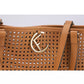 CRISTINAEFFE Chic Faux Leather Woven Tote with Clutch