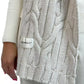 Hinnominate Thick Woven Knit Designer Scarf in White