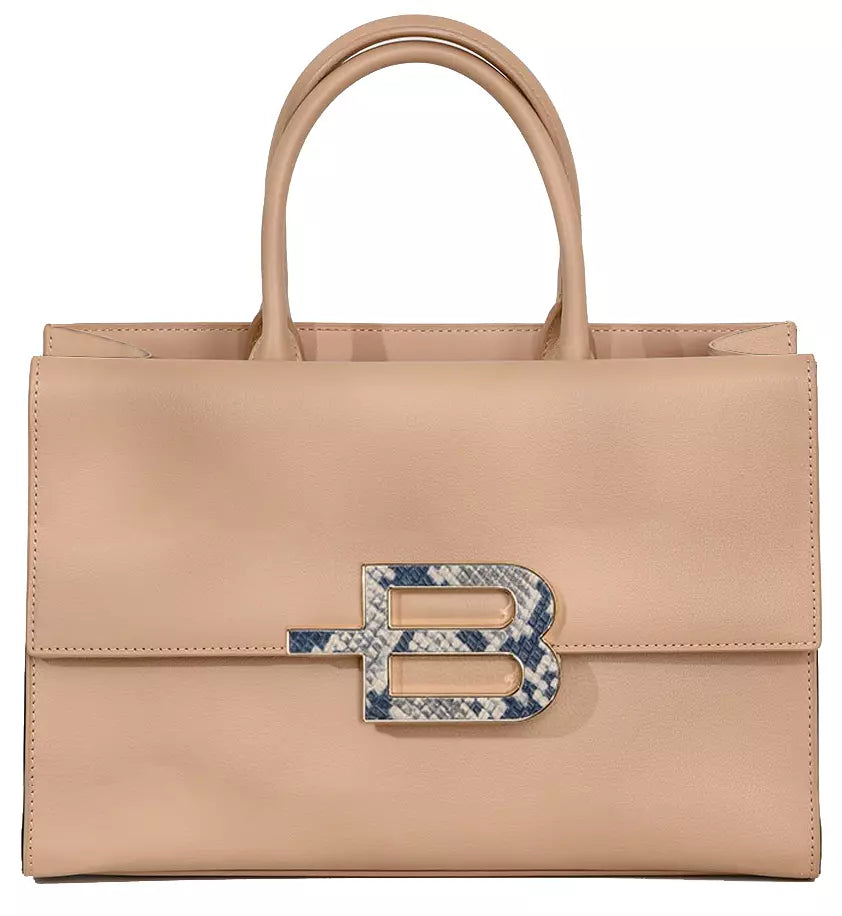 Baldinini Trend Elevated Elegance Textured Calfskin Handbag