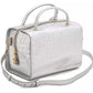 Baldinini Trend Elegant Silver Python Bowling Bag