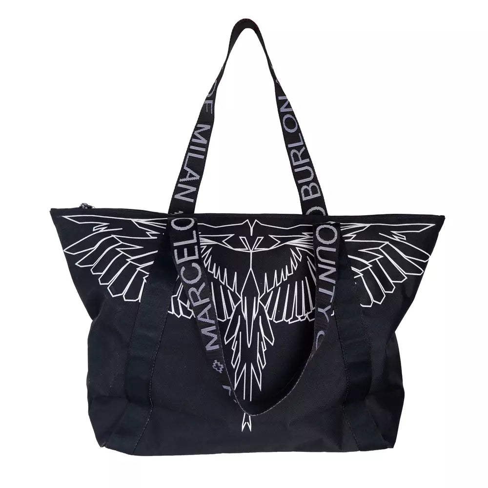 Marcelo Burlon Elegant Iconic Design Shopper Bag