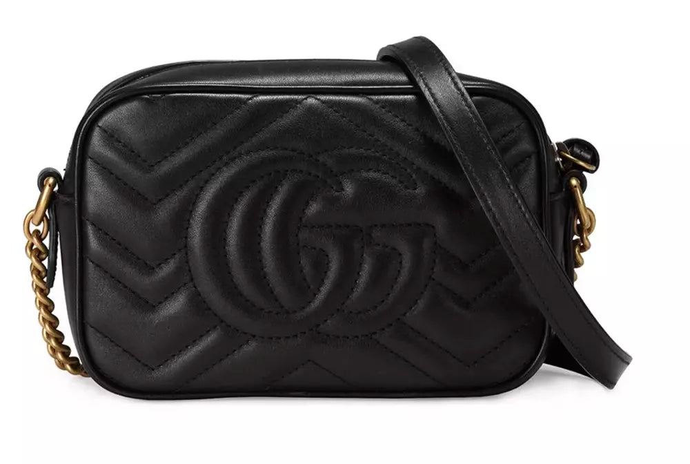 Gucci Elegant Mini Chevron Quilted Leather Bag