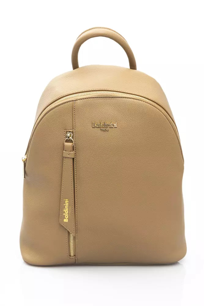 Baldinini Trend Beige Polyethylene Women Backpack