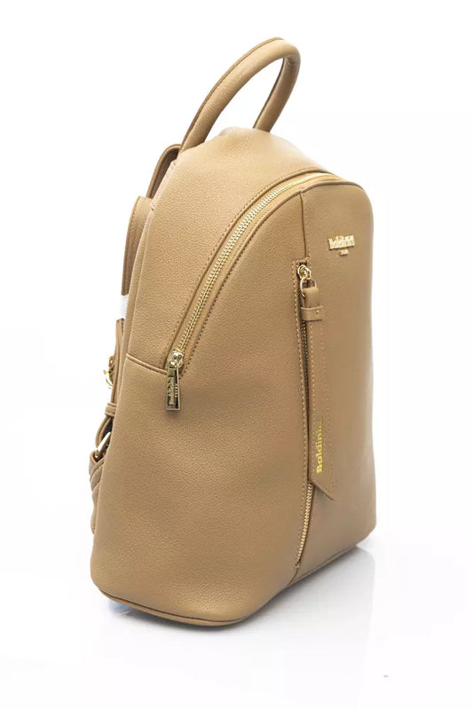 Baldinini Trend Beige Polyethylene Women Backpack