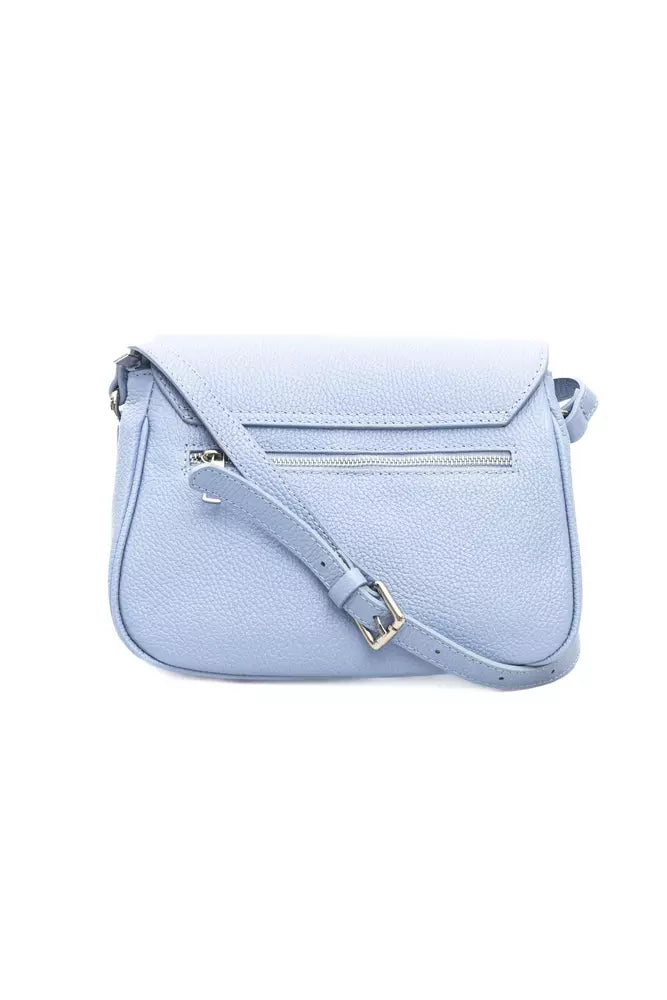 Baldinini Trend Light Blue Leather Women Shoulder Bag