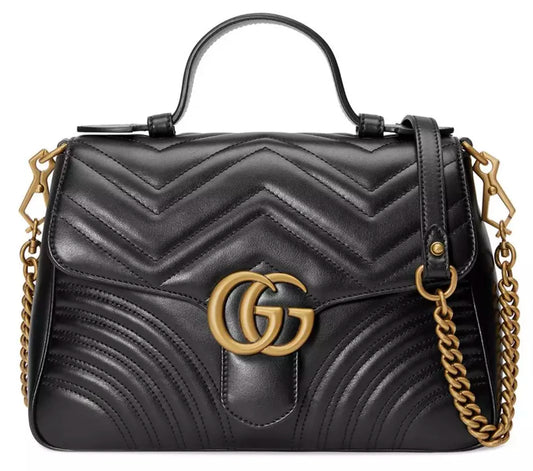 Gucci Elegant Chevron Leather Crossbody Bag