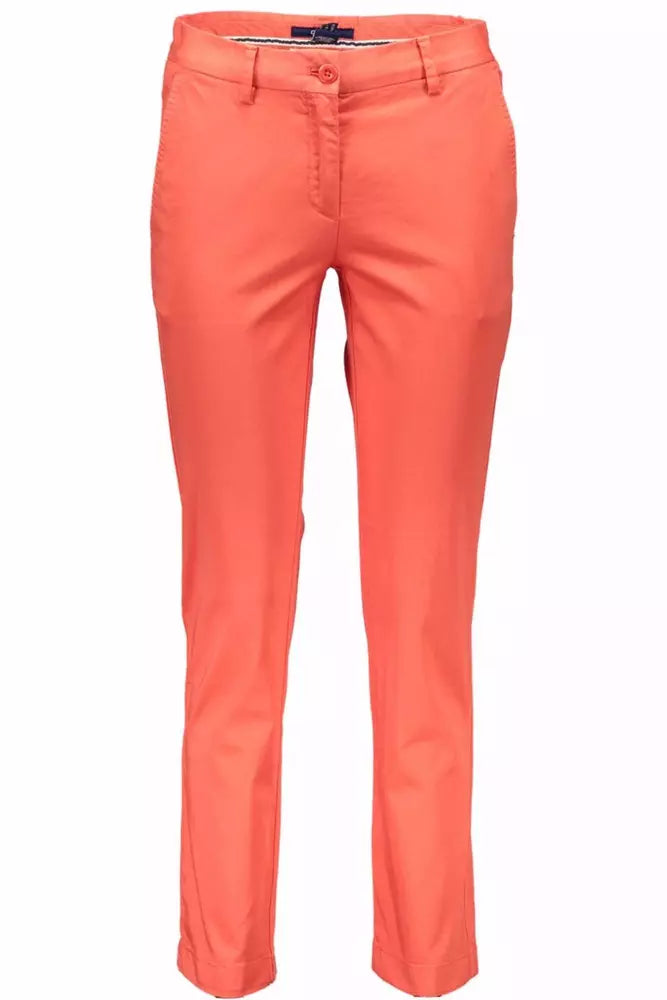 Gant Red Cotton Women Pant