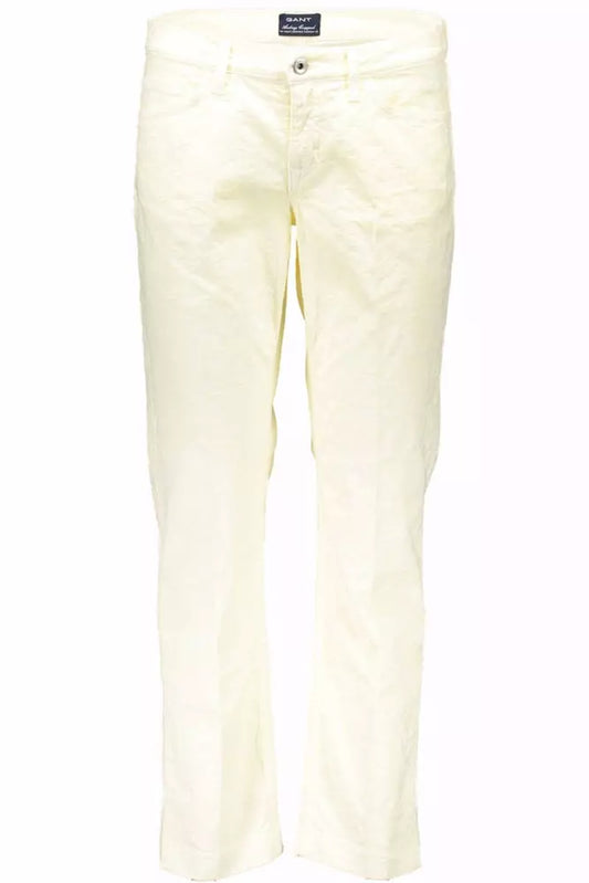 Gant White Cotton Women Pant