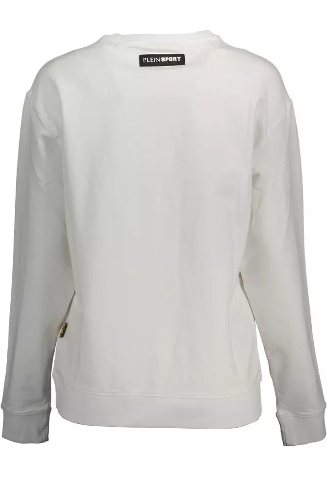 Plein Sport White Cotton Women Sweater