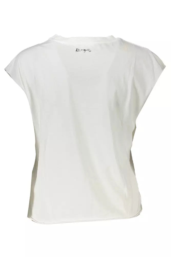 Desigual White Cotton Women T-Shirt