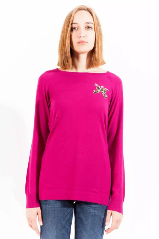 Love Moschino Purple Wool Women Sweater