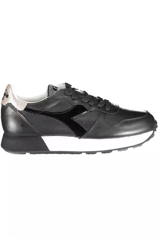 Diadora Black Leather Women Sneaker