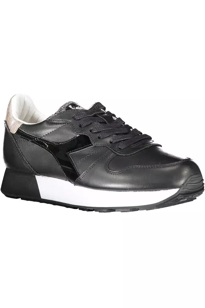 Diadora Black Leather Women Sneaker