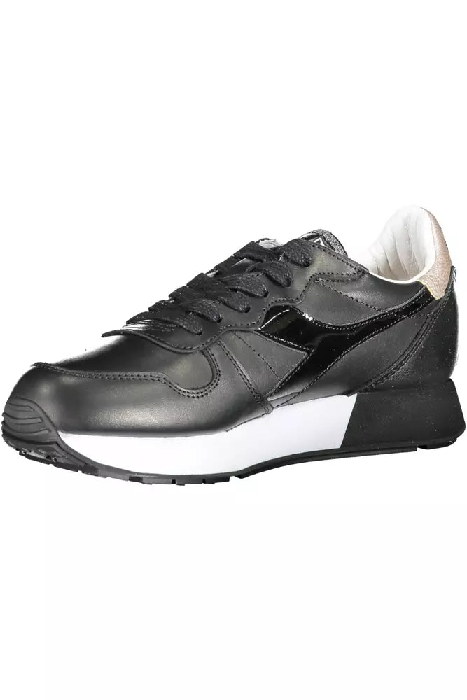 Diadora Black Leather Women Sneaker