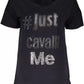 Just Cavalli Black Modal Women Top