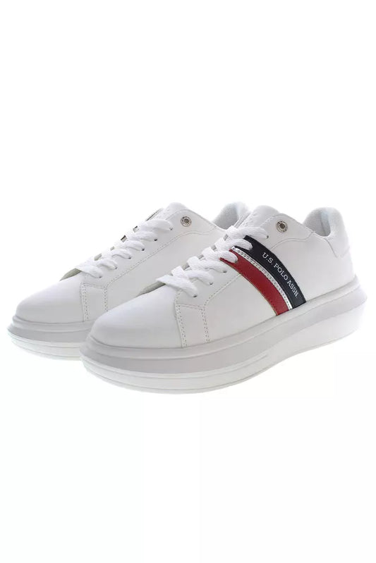 U.S. POLO ASSN. White Polyester Women Sneaker