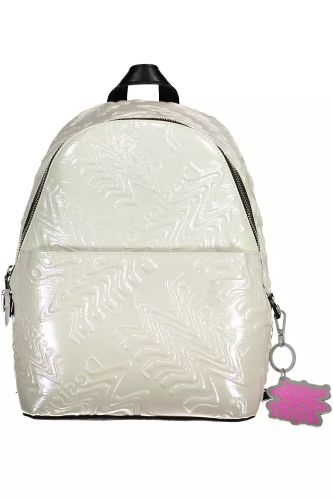 Desigual White Polyethylene Women Backpack